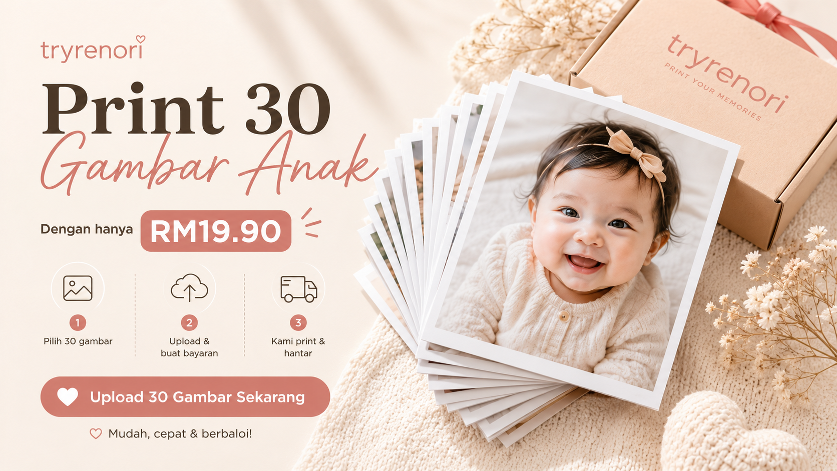 Print Gambar Anak 30 Keping dengan hanya RM19.90