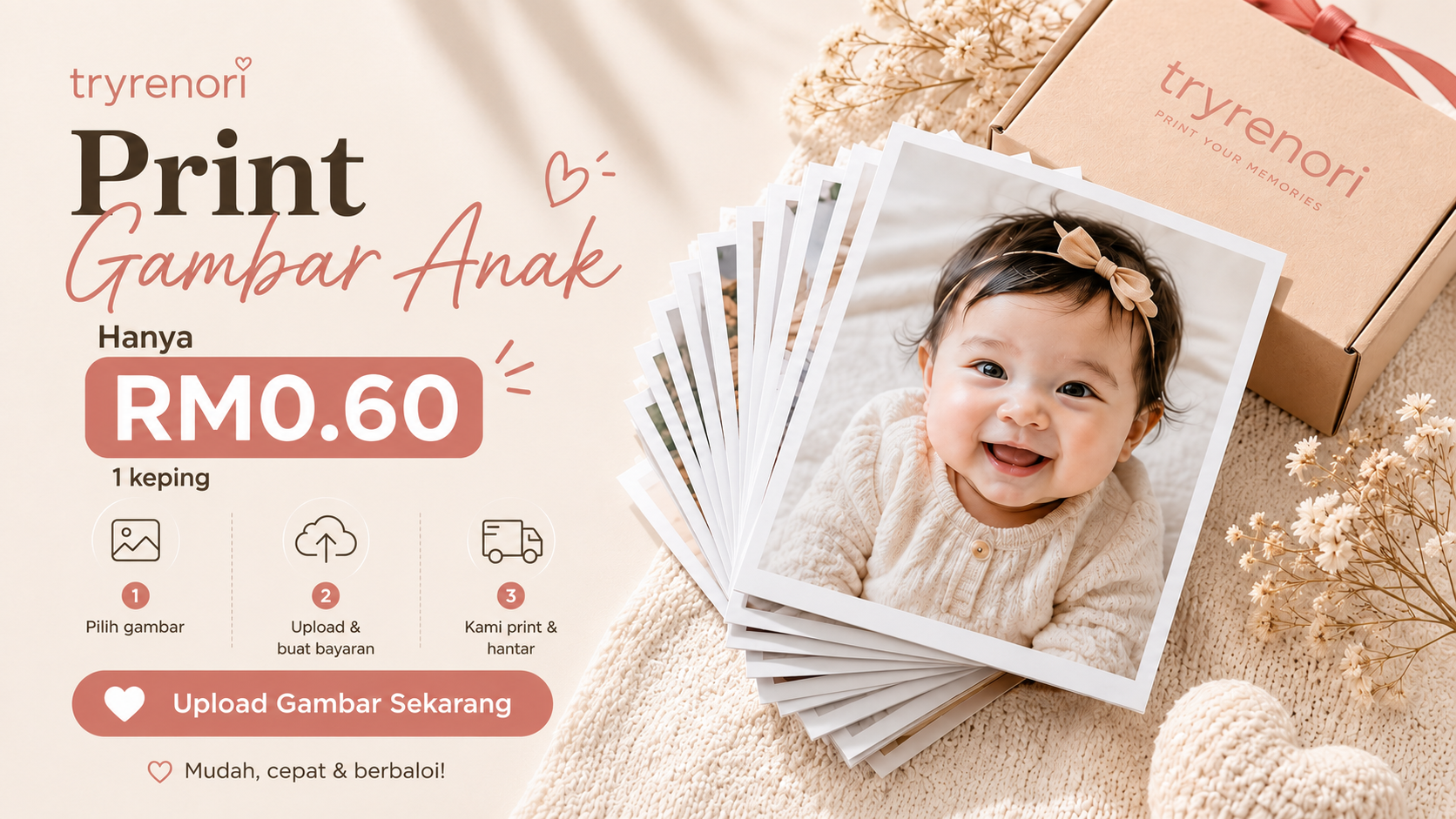 Print Gambar Anak Dengan Hanya RM0.60 Sekeping